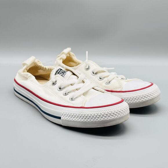 Converse Shoes Womens 6 White Canvas Chuck Taylor Shoreline Slip On Low Sneakers - Picture 2 of 9